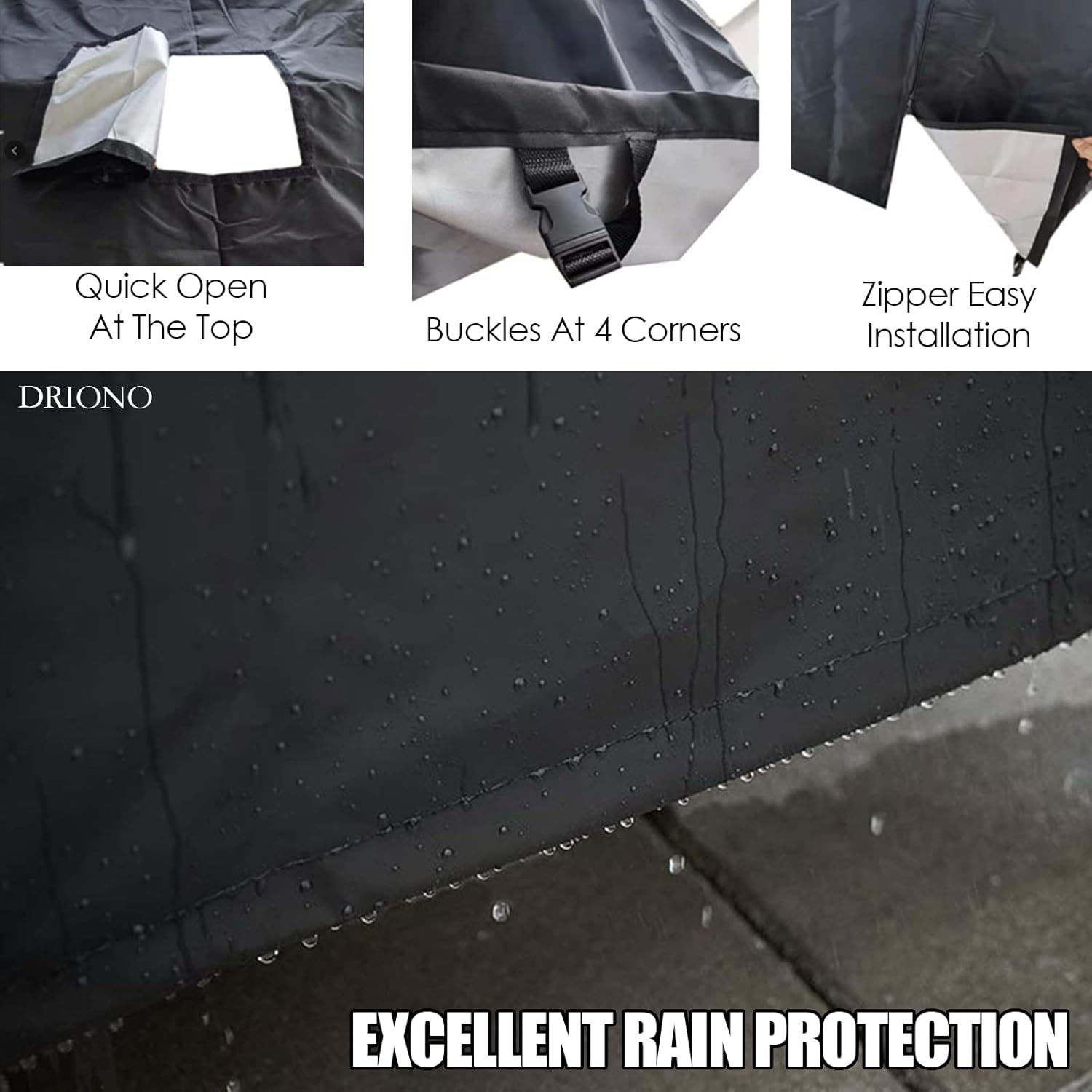 IBC Tote Cover, 420D Suitable for 275 Gallon 1000L IBC Tank Container Sunshade Waterproof Protective Hood