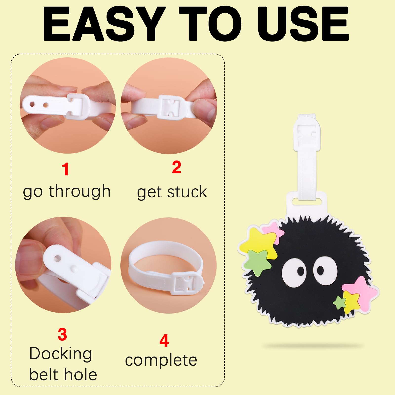 Amazon.com | Pounchi Cute Soot Sprite Luggage Tags (4 Pack