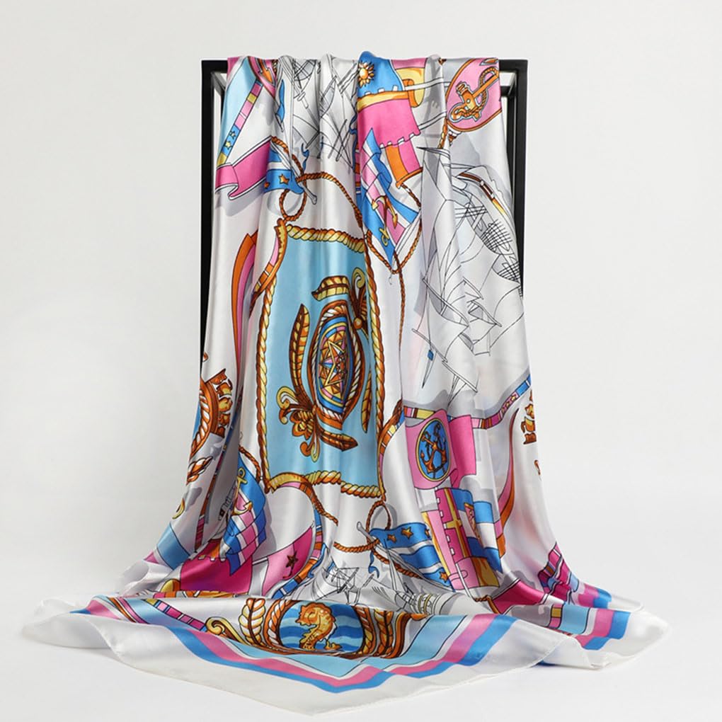Bandane da donna per la testa, sciarpa da viaggio per feste, accessori fotografici, fascia lavabile, elegante, scialle, fazzoletto da collo, da donna, blu scuro