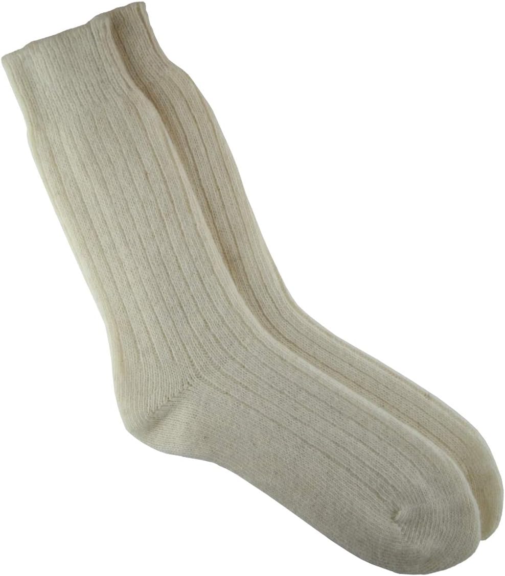 YUN 3 Pairs Men's Natural Pure 100% Wool Warm Boot Winter Socks Traditional Cream - Image 5