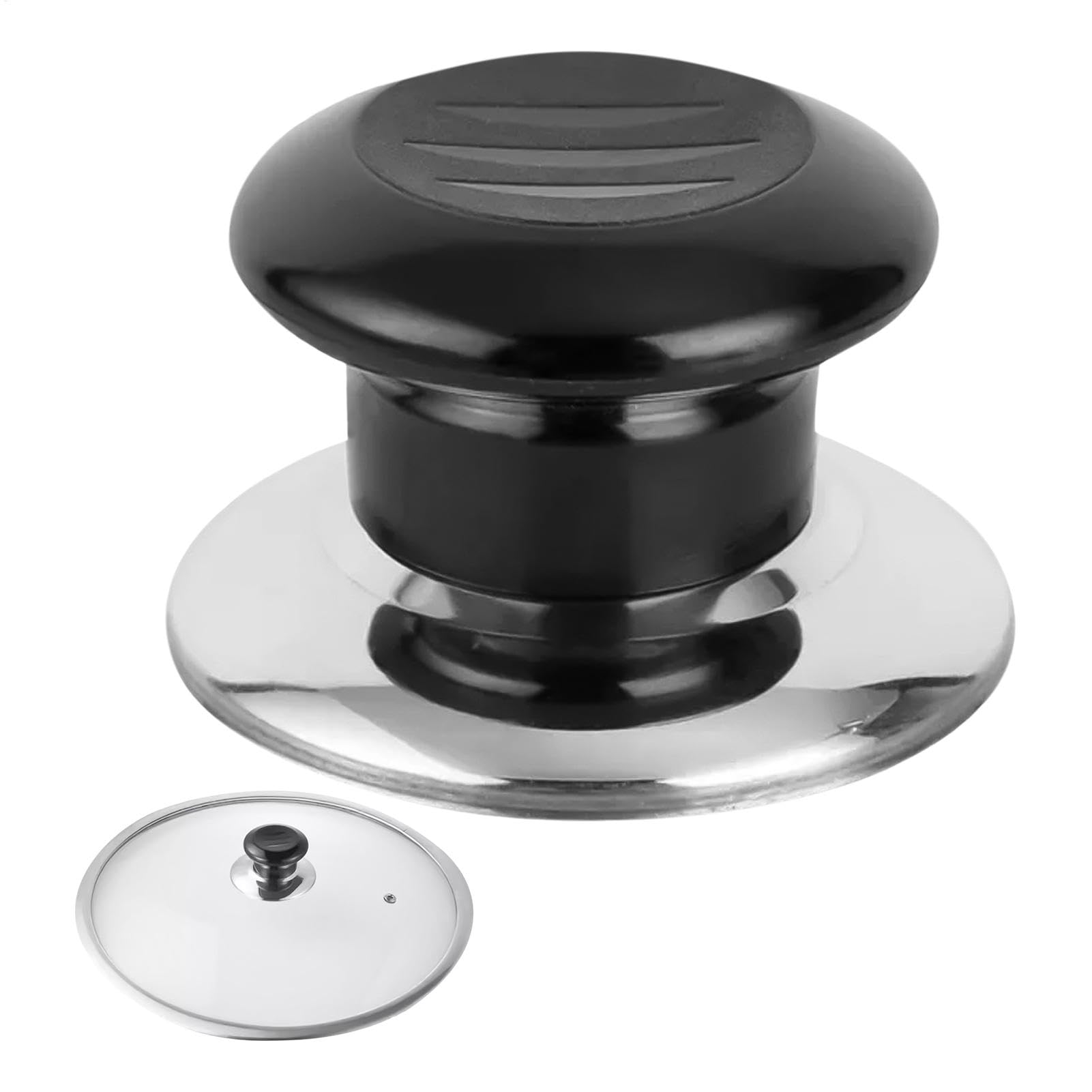 Zvn Zojne Black Lid Hand Grip Knob - Saucepan Lid Knobs | Pot Lid Knob Kitchen Cookware Lids | Lid Replacement Knobs Bakelite Pot Lid Handle | Pot Lid Grips Pan Lid Holding Handle For Cookers Skillets