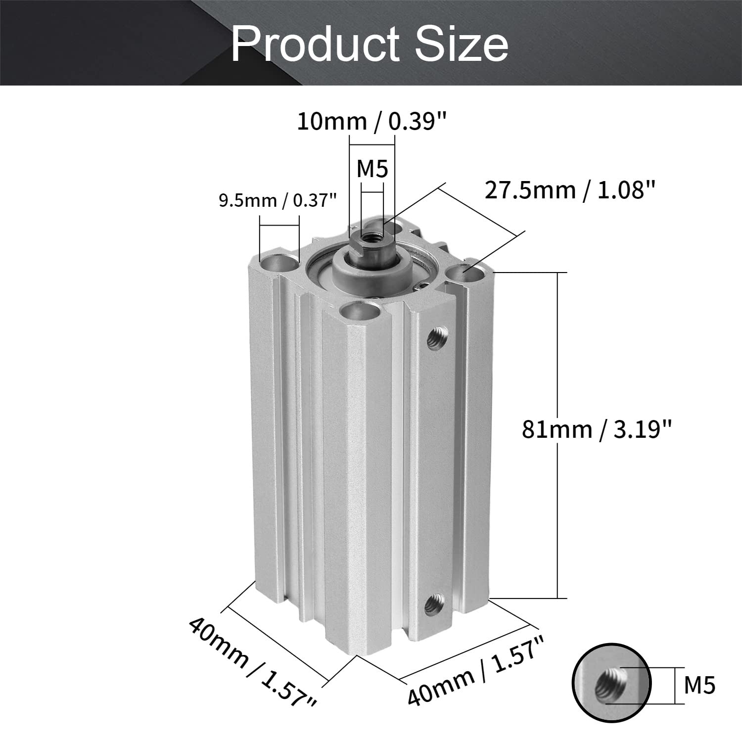 Amazon | Othmro 薄型エアシリンダー SDA25 x 60 25mm ボア 60mm Amazon | Othmro 薄型エアシリンダー SDA25 x 60 25mm ボア 60mm