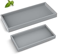 Vista 13 de Bandeja de mostrador de baño, Bandeja de tocador de baño de silicona de alta calidad y espesada EG-SIPRO, Bandeja de jabón para baño rectangular
