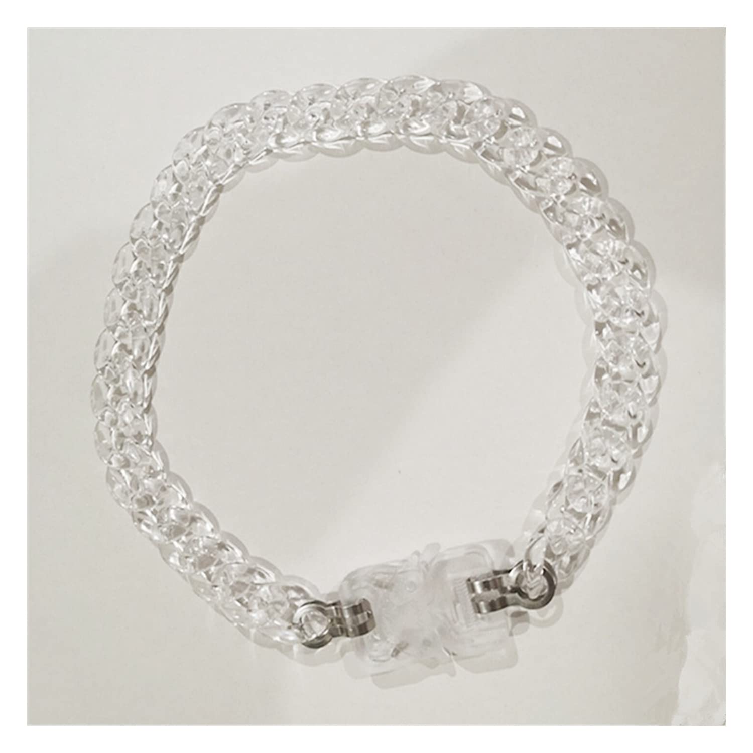 Punk Acrilic Link Catena Chunky Paperclip Collar Collace Collana per Donne Adolescenti Girls Hip Hop Geometric Bar Gioielli Trasparenti