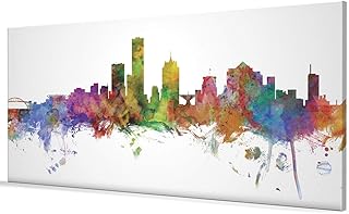 Milwaukee Wisconsin Skyline Box Canvas Print -1216