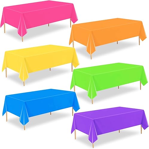 Miniatura 36 de Paquete de 4 manteles de plástico verde salvia, 54 x 108 pulgadas, desechables, impermeables, rectangulares para mesa, para boda de novia, fiesta de