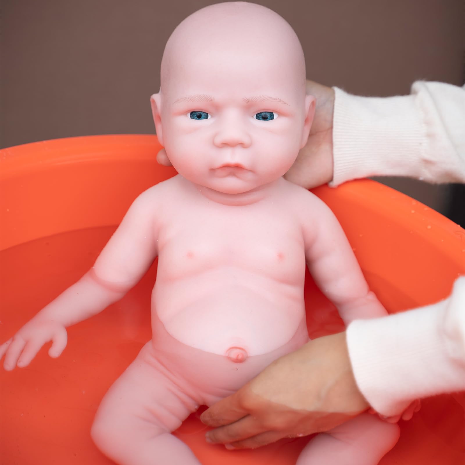 Sil-Gel Mall Full Silicone Baby Doll Boy with Drink and Wet - 18 inch Realistic Reborn Baby Dolls for Christmas and Birthday Gifts