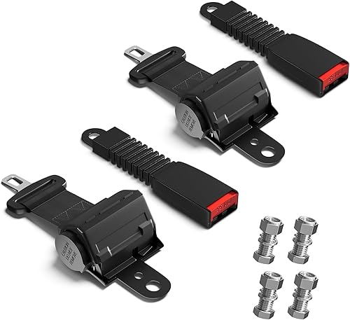 CLUBRALLY Cinturones de seguridad para carrito de golf, kit de cinturones de seguridad universales retráctiles de 40 pulgadas, se adapta a Club Car