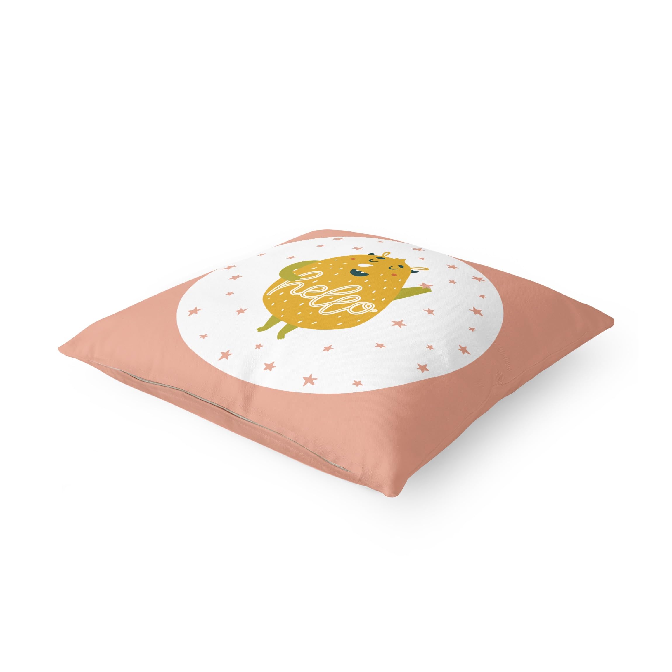 Dekokissen drinnen/Indoor waschbar Sprüche mit Füllung Zierkissen - Made in Germany - Design Bezug rosa Sofakissen Illustration Kinderzimmer 2123