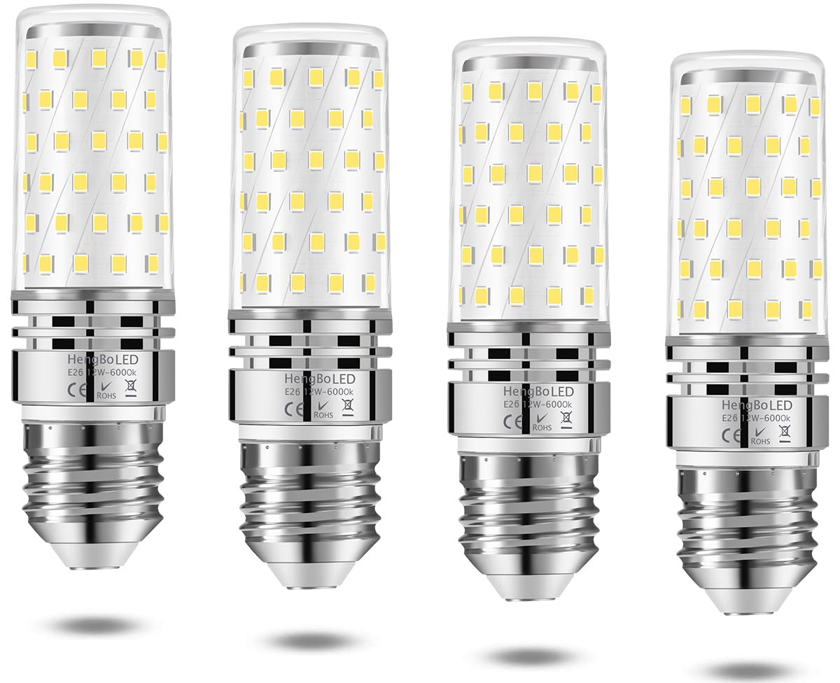 100 Watts Equivalent E26 Corn Bulbs, Medium Screw LED Light Bulb 1200LM, Daylight White 6000K, 4-Pack