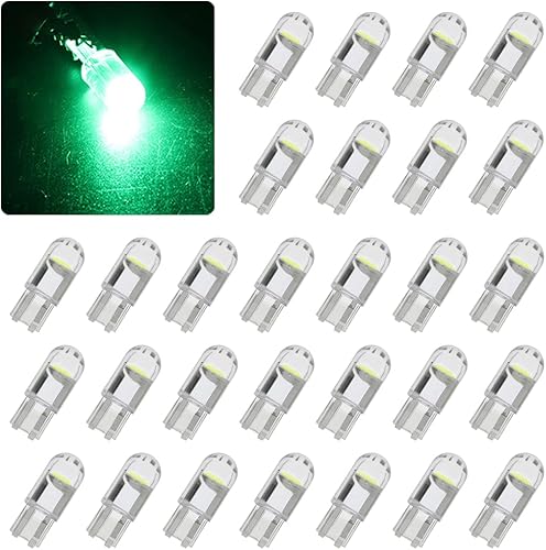 BELOMI 30 Piezas Bombillas LED 6000K, Impermeables 194 Cuña COB LED W5W Bombillas de Repuesto, Bombillas Interiores Libres de Error Accesorios para