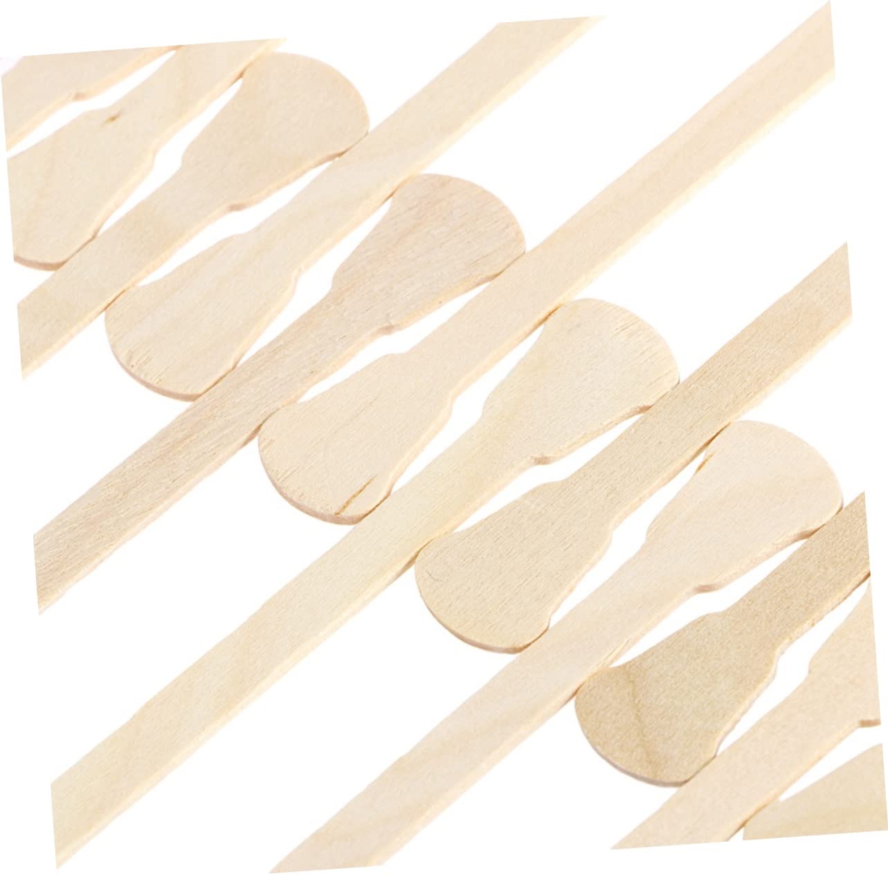 500 Pcs Wooden Waxing Spatulas Natural Color Disposable Wax Sticks for Hair Removal for Facial Waxing Suitable for Home Use and Salons