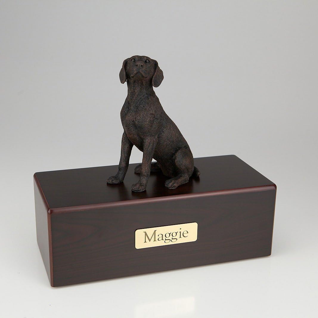 Bronze Weimaraner Dog Figurine Simply Walnut Pet
