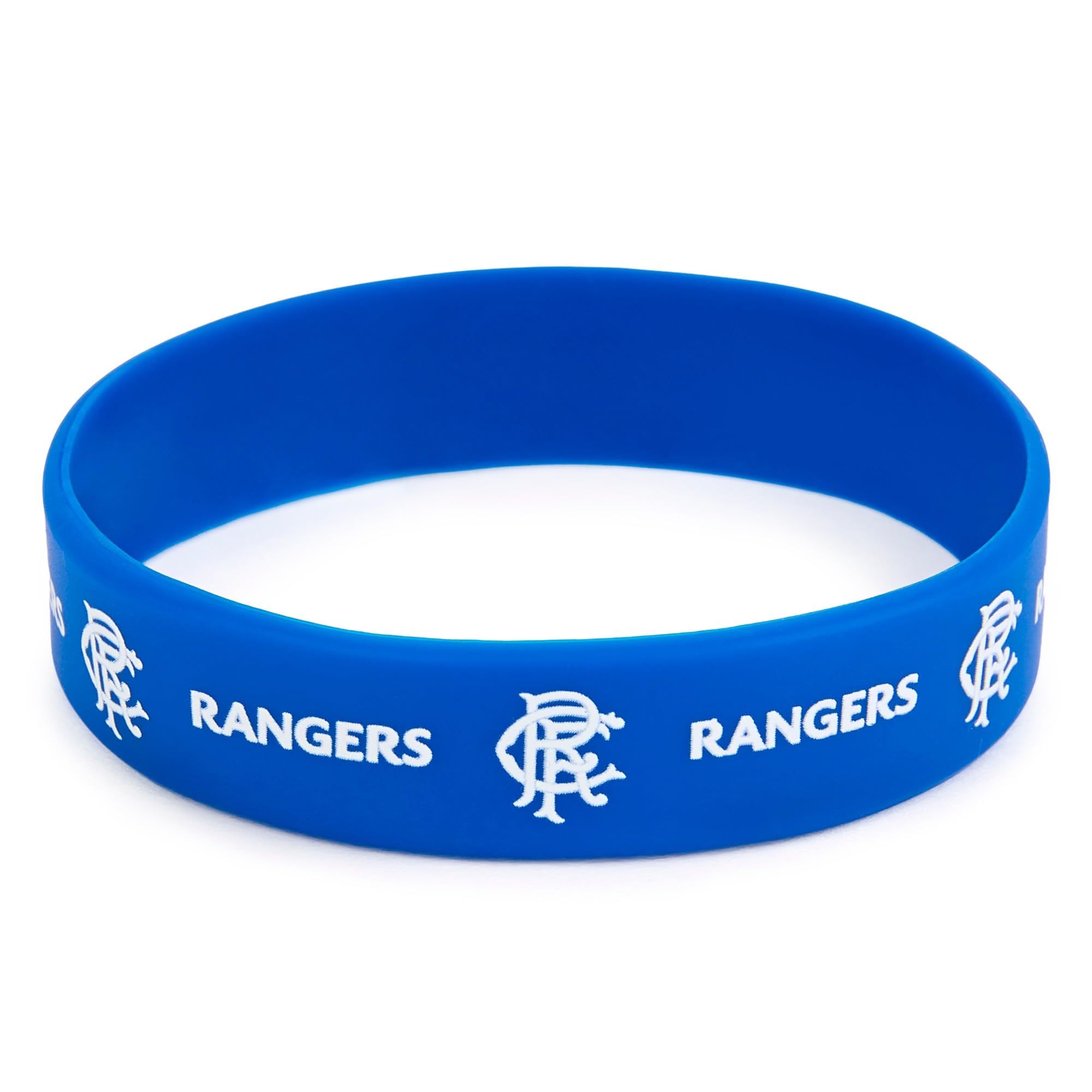 Official Rangers FC Blue Silicone Wristband with Club Crest & 'RANGERS' Text - Football Merchandise