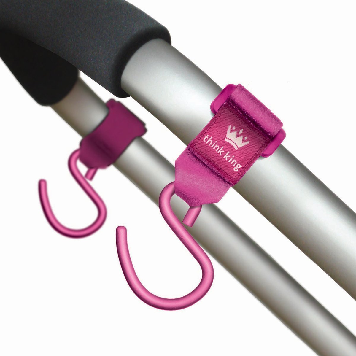 Mighty Buggy Hook for Stroller, Wheelchair, Rollator, Walker, 2 Pack Limited Edition PINK