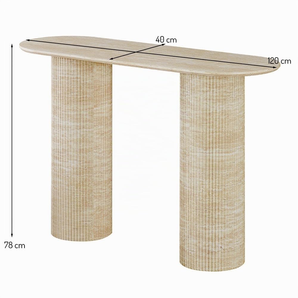 Milton & Oldbrook Konsolentisch, 120 cm, Geneva Look Travertin