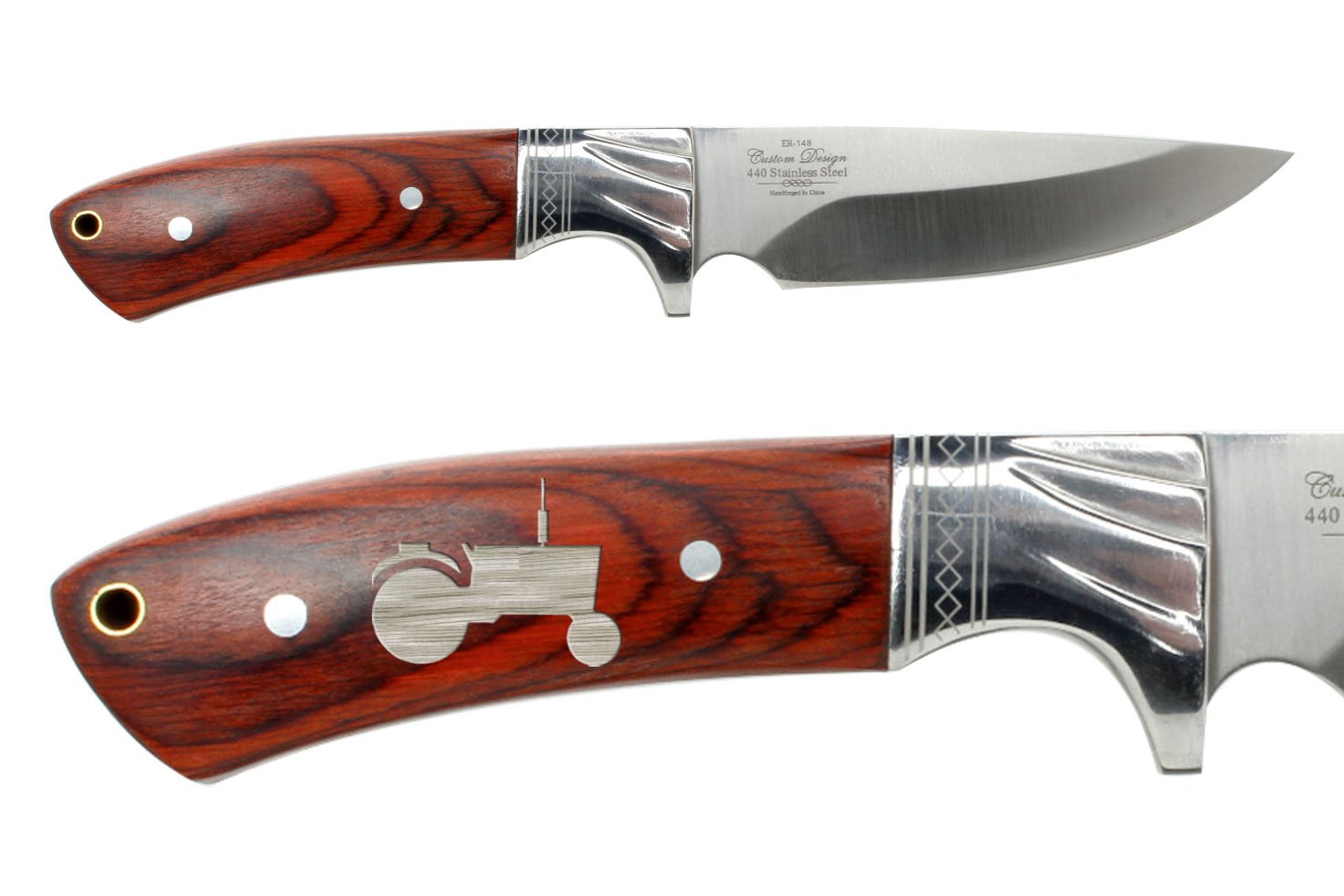 NDZ Performance Elkridge 4.5 Straight Back Fixed Blade Knife Full-Tang Bolster Tractor