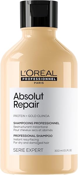 L'OREAL PROFESSIONNEL - Shampoing Restructurant Instantané Absolut Repair - Homme & Femme - 77% de Dommage en Moins - 7x Plus de Brillance - Cheveux Secs & Abîmés - 1
