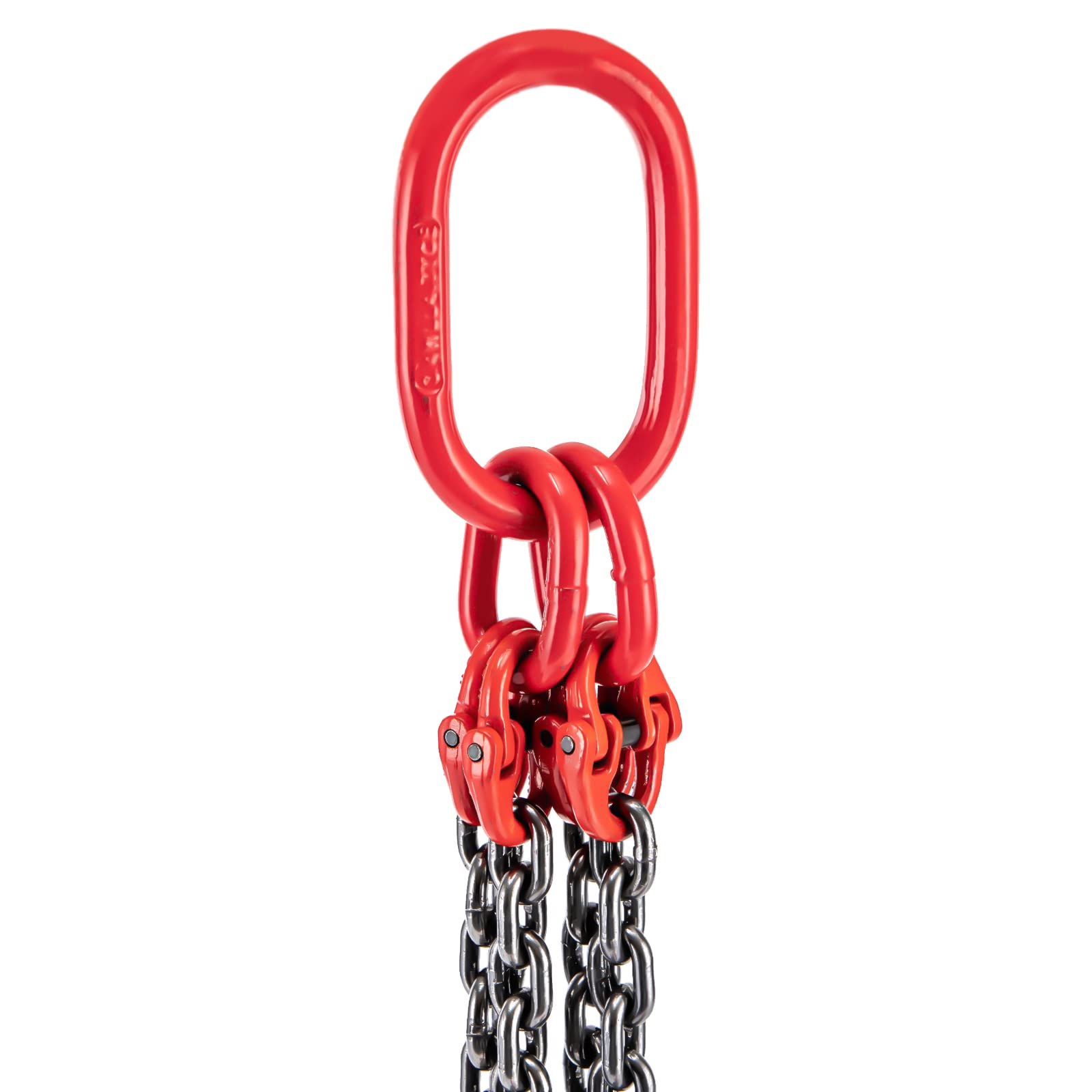 Chain Sling,5/16 Inch *5FT 11023lb Chain Hoist Lifts with 4 Leg Grab Hooks Alloy Steel Engine Chain Hoist Lifts Heavy Duty Lift Sling Chains Used in Mining, Machinery, Ports, Building