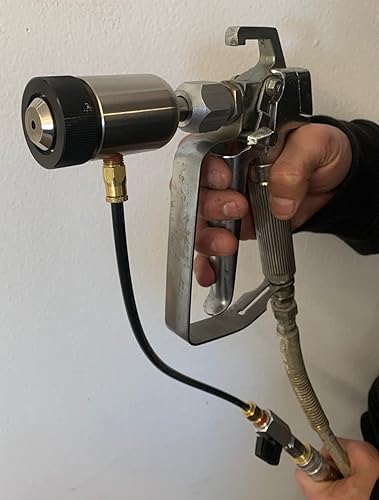 Kit de atomizador de aire de acero inoxidable con pulverizador de textura, pistola no incluida, se adapta a la mayoría de pistolas sin aire