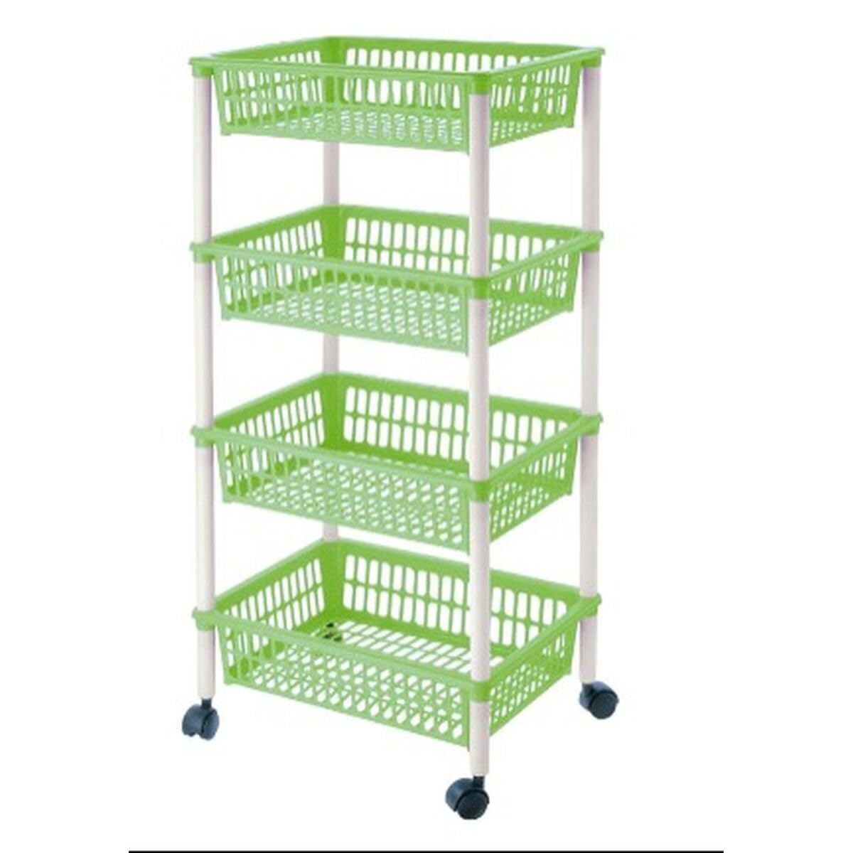 Carrello Verdulero Tontarelli Mito 4 - Verde, 40 X 29 X 62 Cm, Per Ortofrutta, Negozio, Mercato