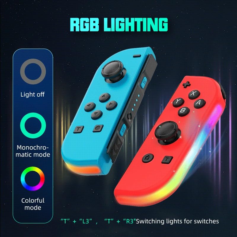 Miniatura 3 de Joypad for Switch Controllers, Upgraded Joypads Compatible with Nintendo Switch Controller, LR Wireless Joy-Pad RedBlue Joy Pads for Switch
