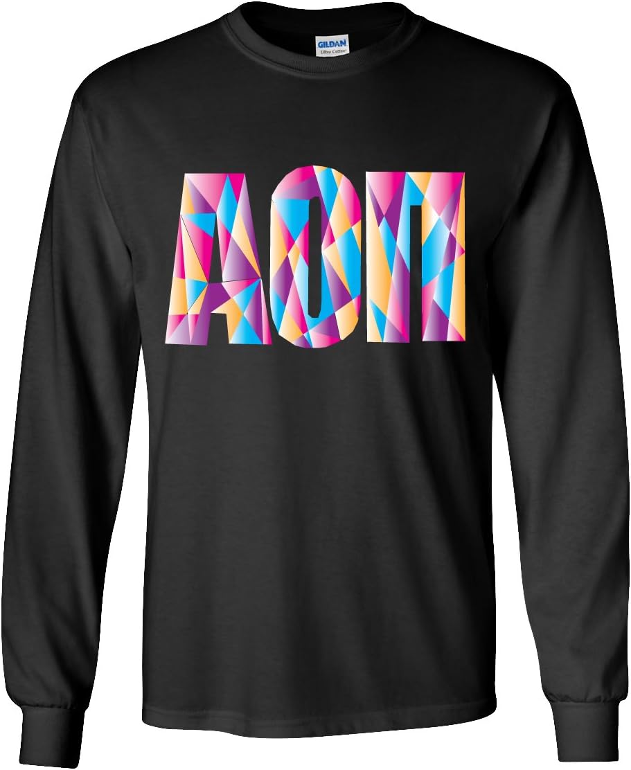 VictoryStore Alpha Omicron Pi Longsleeve Tshirt (Medium) Black