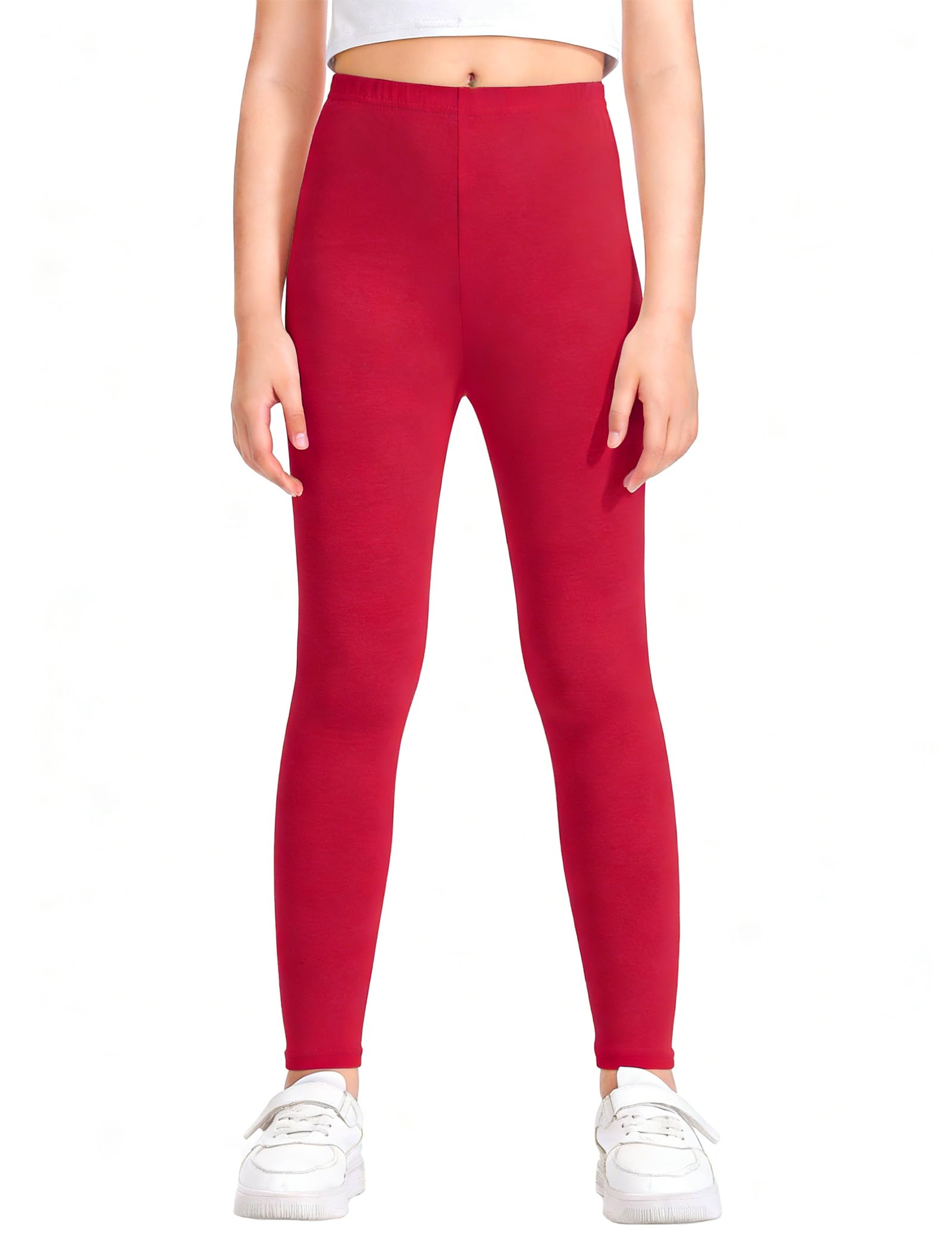 KEREDA Leggings Mädchen Baumwolle Sport Kinder Sportleggings Teenager Lang Hosen