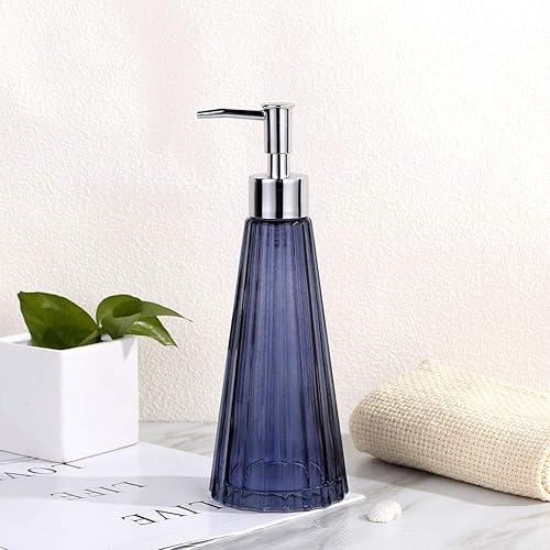 Miniatura 2 de Dispensador de jabón con bomba, dispensador de jabón líquido recargable para encimera de baño, fregadero de cocina (azul)