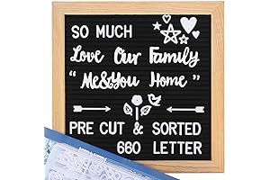 Changeable Felt Letter Board with 725 Pre-Cut Letters