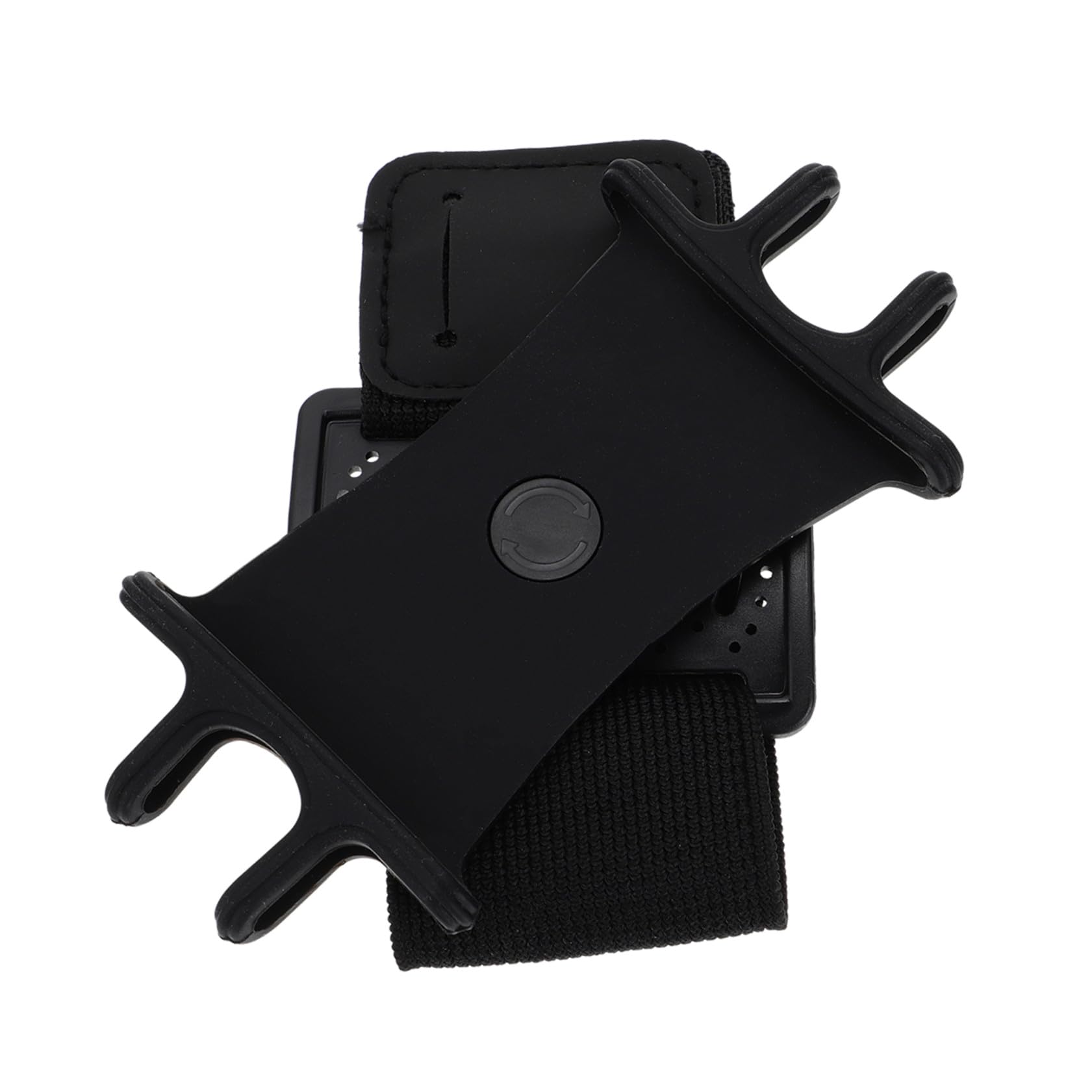 NUOBESTY 16 Piezas Pulsera de Celular Soporte para teléfono Las Manos Deportes Tener Correa de muñeca para teléfono Pulsera de móvil Gel de sílice Negro