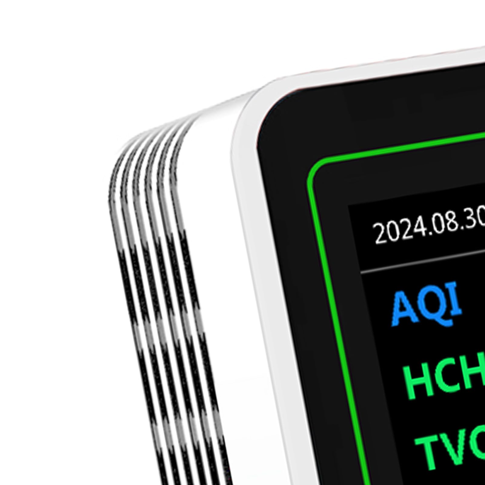 Jeffergarden Rilevatore di CO2 per Monitoraggio della qualità dell'aria con Rilevamento HCHO TVOC PM2.5 PM10 e Schermo TFT per Ufficio Domestico e Viaggi in Auto (WHITE)