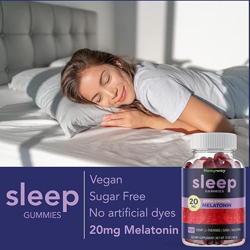 Miniatura 2 de Melatonina 20mg  Puede ayudar a conciliar el sueño más rápido y permanecer dormido más tiempo  con cáñamo, GABA, valeriana, bálsamo de limón,