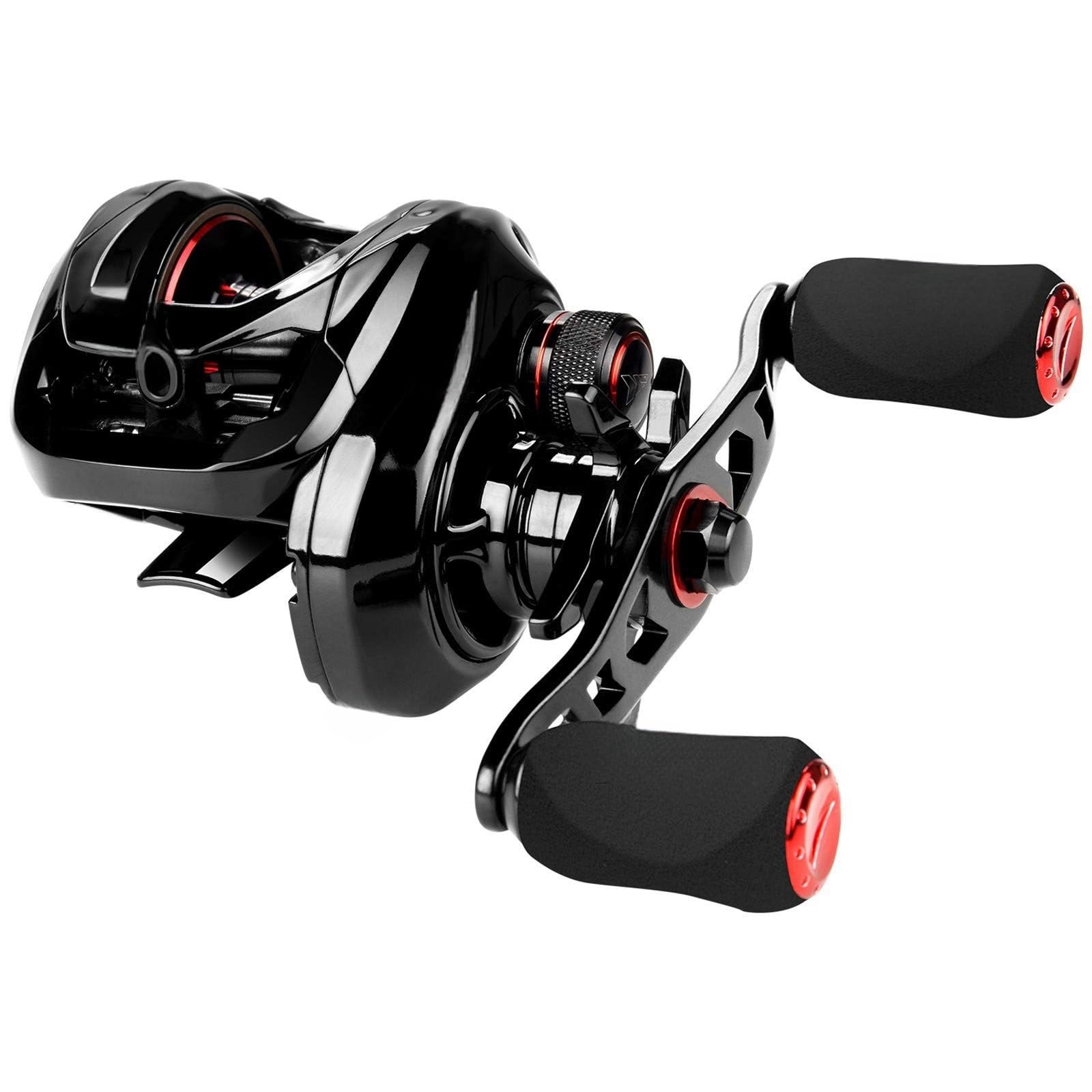THE WHITE SHOP Baitcasting Fishing Reels, New Compact Design Baitcaster Fishing Reel, Spinning Piscifun Spincast Carbon Fiber Drag, Cross-Fire Magnet Braking System Fishing Wheels (Left)
