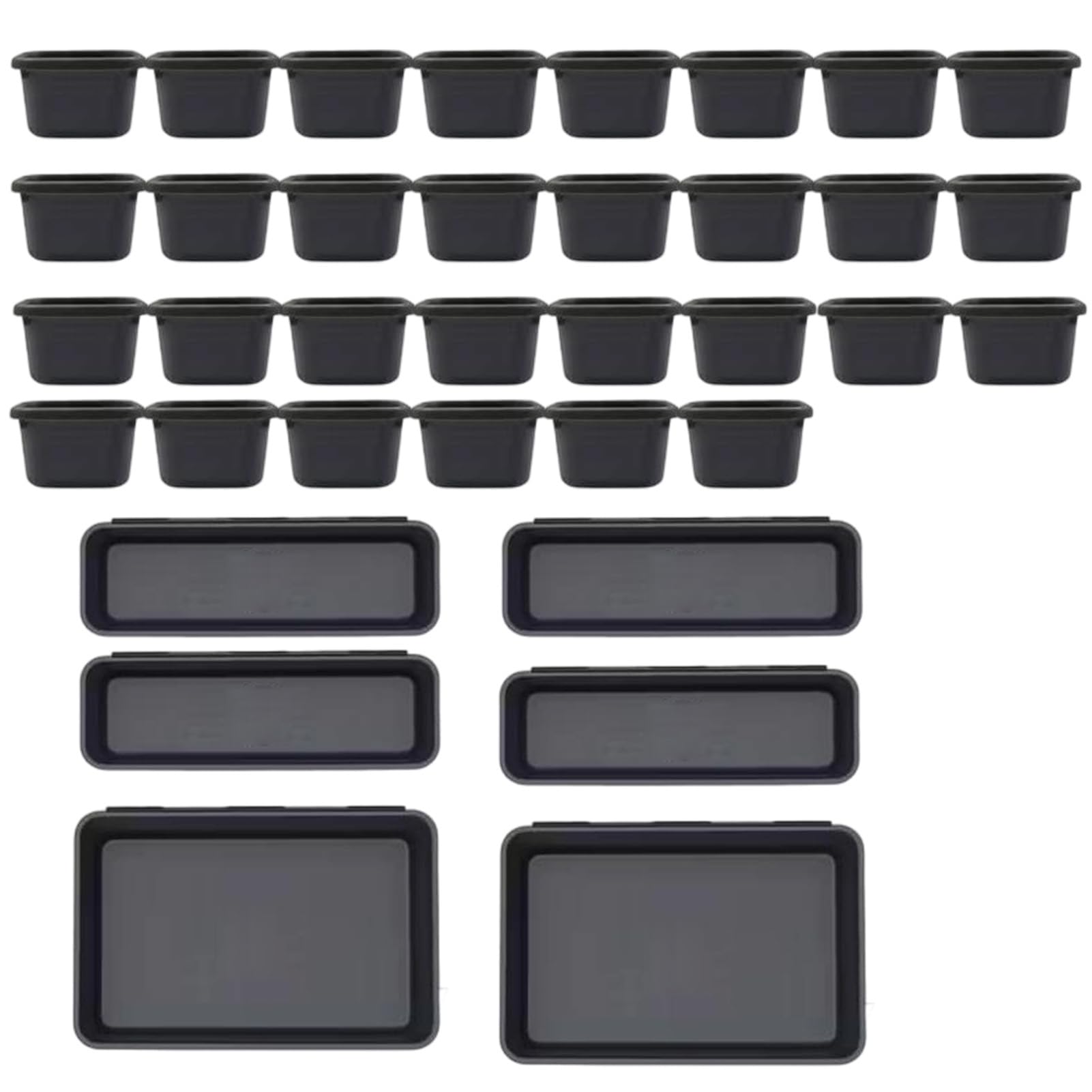 Zambuph Neat And Tidy 36 Pcs Tool Organizer Set Featuring DIY Assembly And Versatile Storage Boxes Premium Materials These Toolboxes And Storage Boxes Are, Black