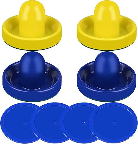 Miniatura 122 de ONE250 Empujadores de hockey de aire y discos de hockey de aire rojo, asas de portería, accesorios de repuesto para mesas de juego