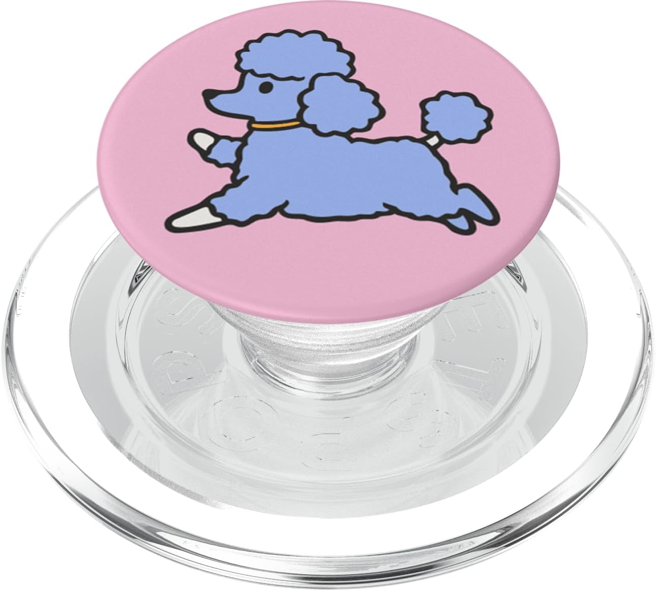 PopSockets Dog Phone Grip - Purple Prancing Poodle PopSockets PopGrip for MagSafe