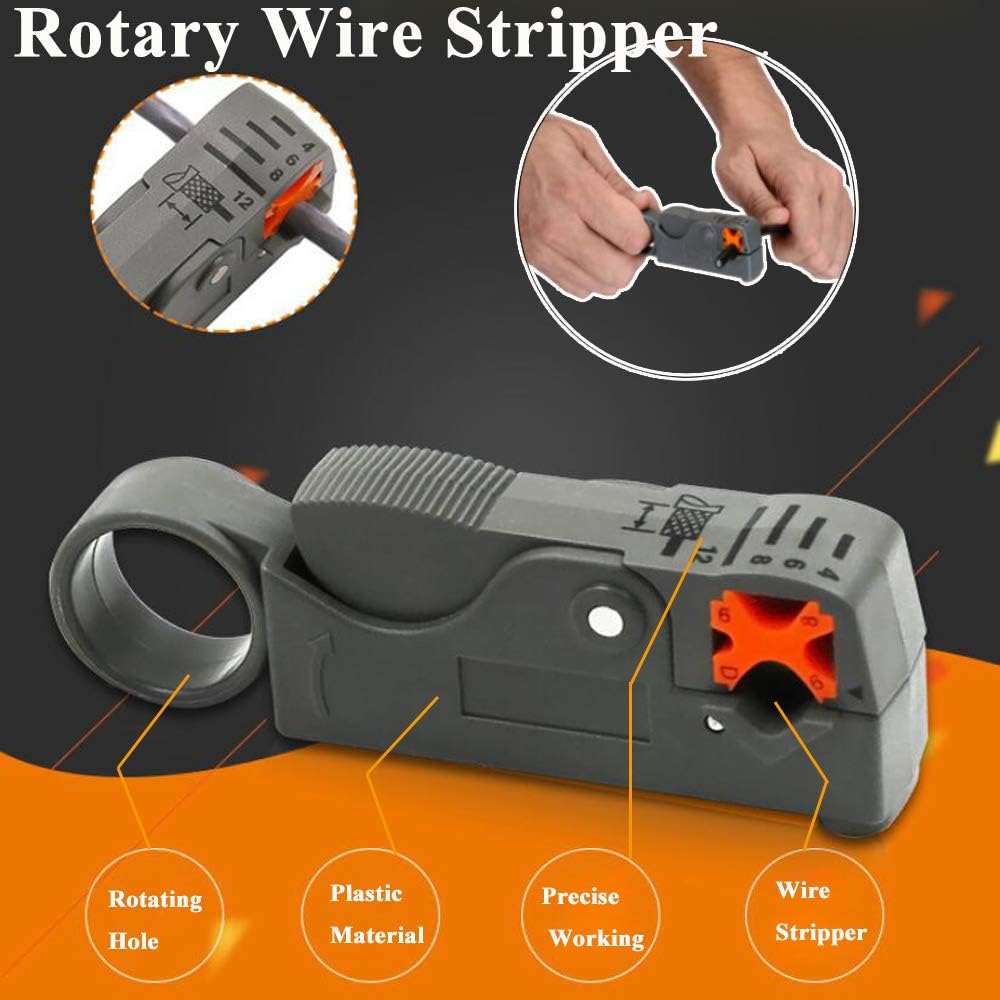 LEATBUY Crimper RJ45 Crimp Tool Set CAT5/CAT6 Crimping Tool for Pass Through with 50PCS Connectors, 50PCS Covers Network Wire Stripper Kit Punch Down Kit Lan Cable Ethernet Cutter (Red)