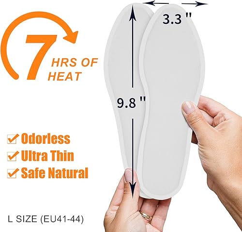 Miniatura 10 de MR.ICE - Calentadores de pies, de plantillas y corporales, desechables, con parte trasera adhesiva, parche de calefacción que se activa por aire