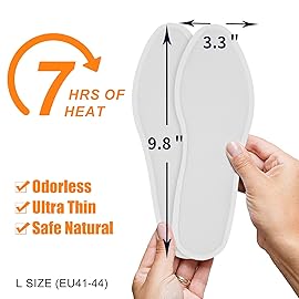 MR.ICE Feet Warmers for Men - 20 Pairs Air Activated Foot Warmers for Feet - Up to 9 Hours Insole Foot Warm - Winter Hiking, Skiing, Fishing, Hunting, Camping Heating Pads - L Size