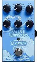 M-VAVE Pedal de efeitos de reverberação Mini Universe para guitarra elétrica, design True Bypass para guitarra, estojo de metal, fácil de operar 9 tons universais de reverberação, cordas Acessórios