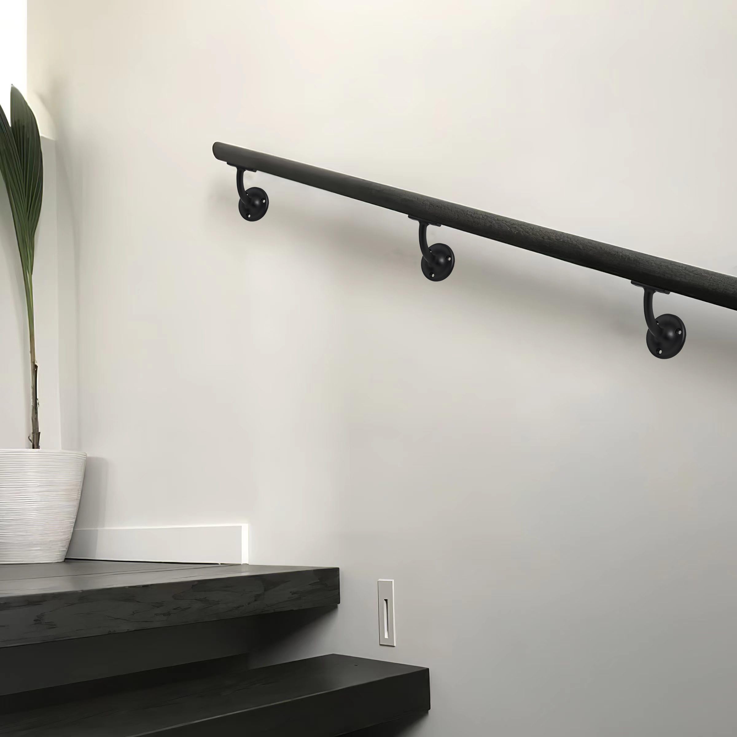 KHTUMEWARE-312 Matte Black Handrail Brackets 5-Pack in Matte Black — KHTUMEWARE
