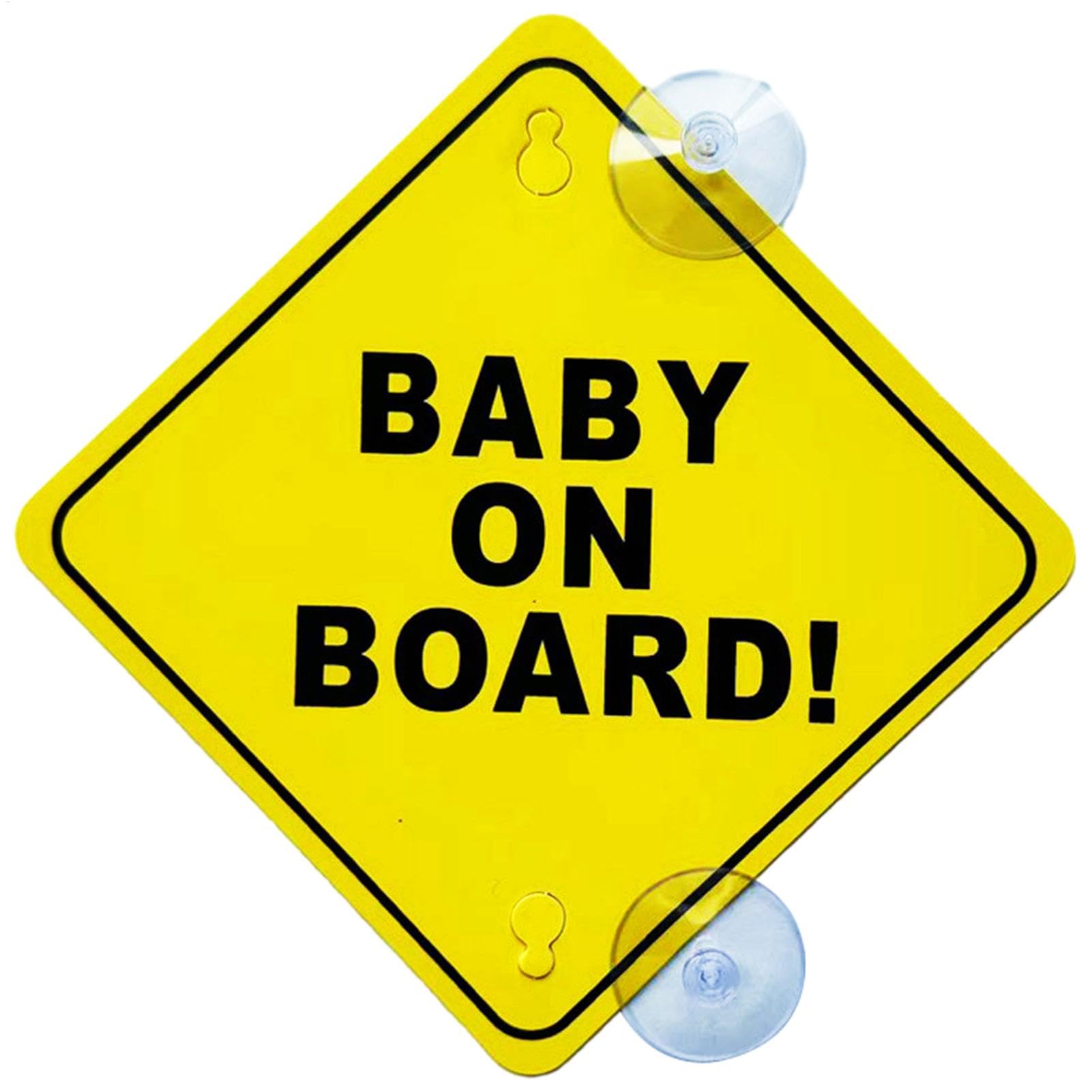 Car Sign, Reusable Warning Window Cling, 4.72x4.72in Double Suction Cup in Car Sticker, Pp Thickened Child- Stickers, Rear Shield Safety Decor