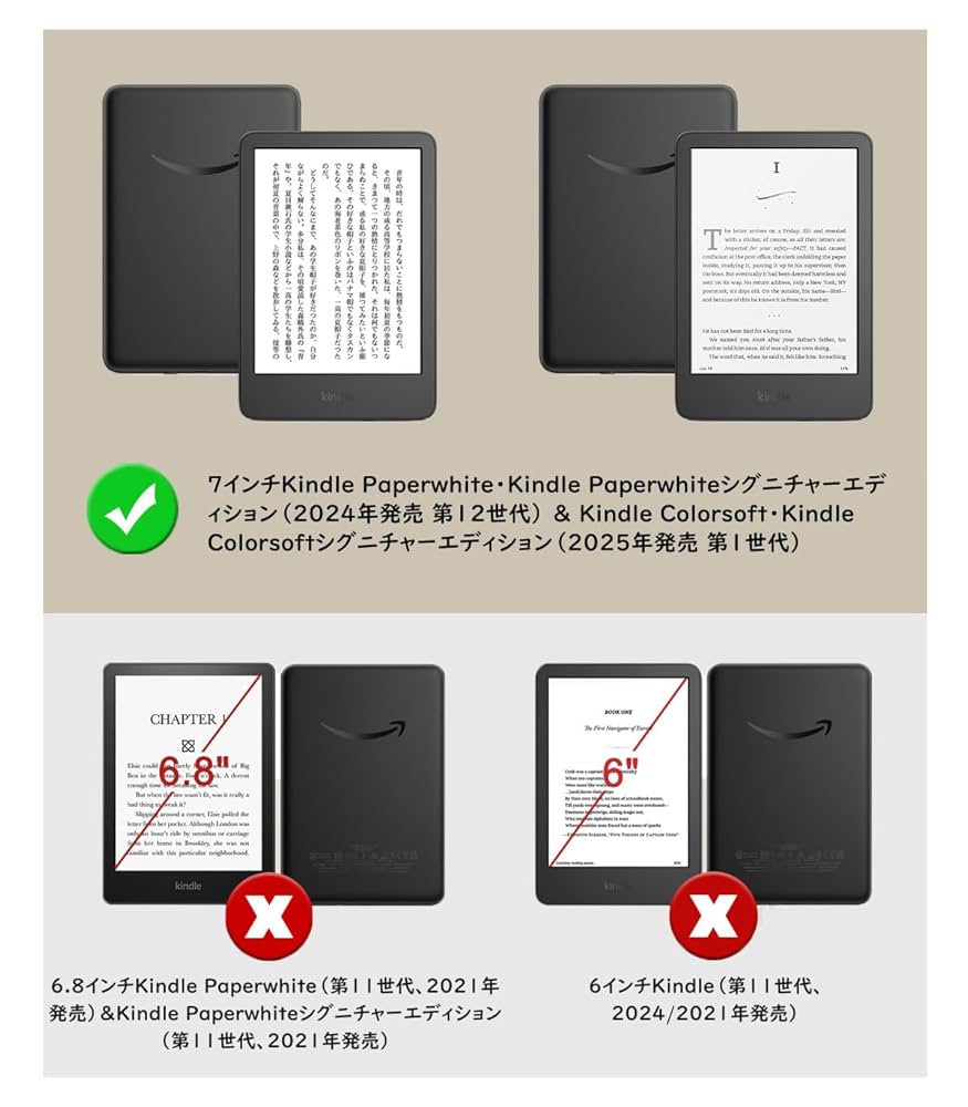 Amazon.co.jp: TiMOVO Kindle Paperwhite ケース 2024 第12世代