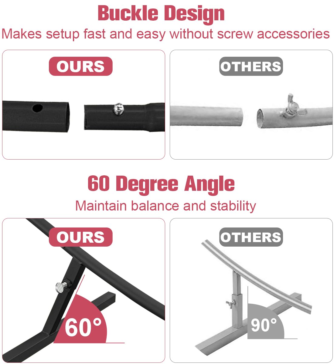 AnBaiMei 7 Ft Round Wedding Arch Stand with Metal Base for Flower Balloon Decoration, Circle Backdrop Stand Frame for Ceremony, Birthday Party, Baby Shower, Black