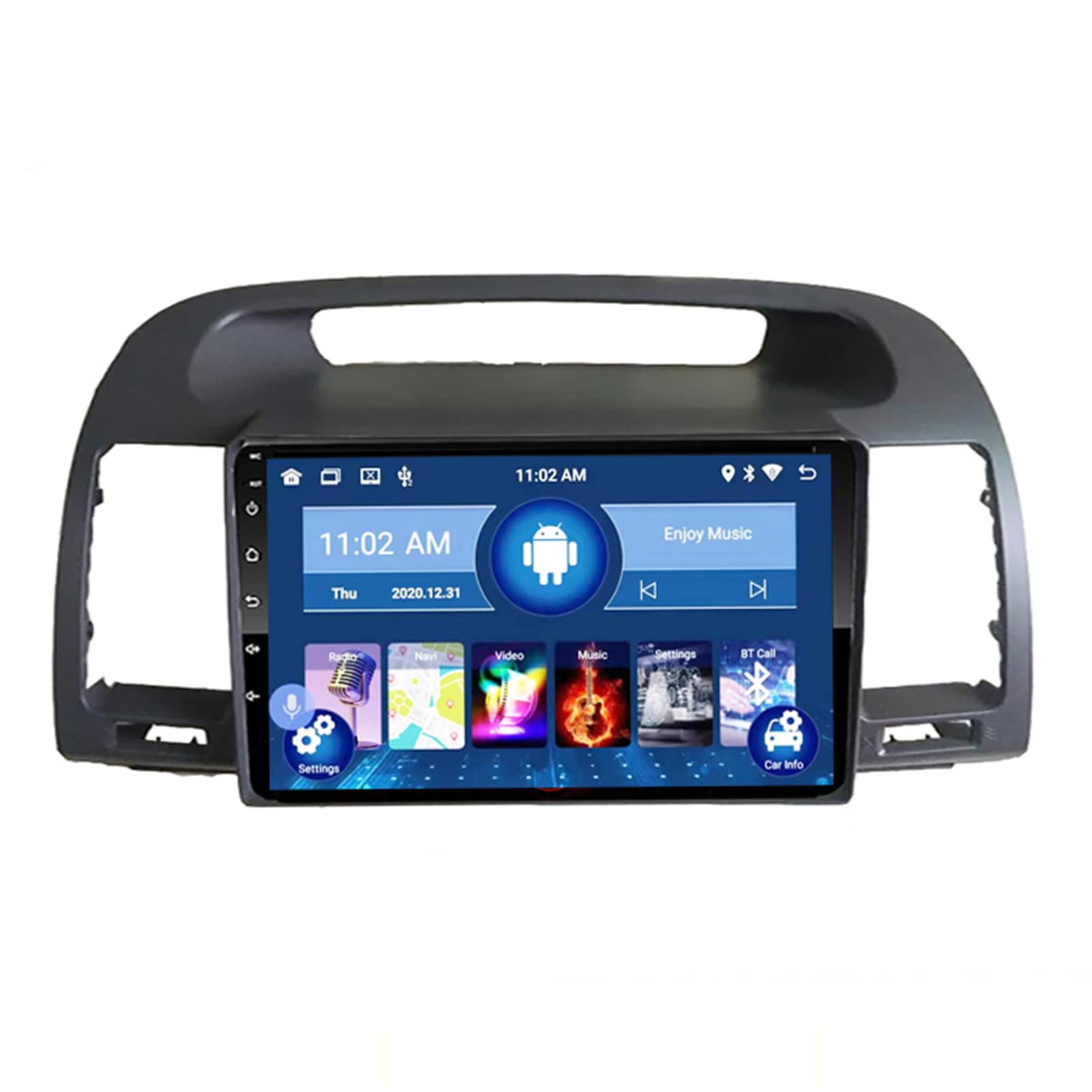 Autoradio Bluetooth mains libres Android 12 écran tactile Toyota Camry