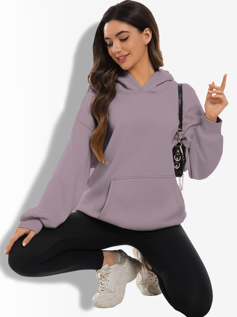 2 Pack Womens Oversized Hoodies Sweatshirts Fleece Hooded Pullover Tops Sweaters Casual Comfy Fall Fashion - Image 4