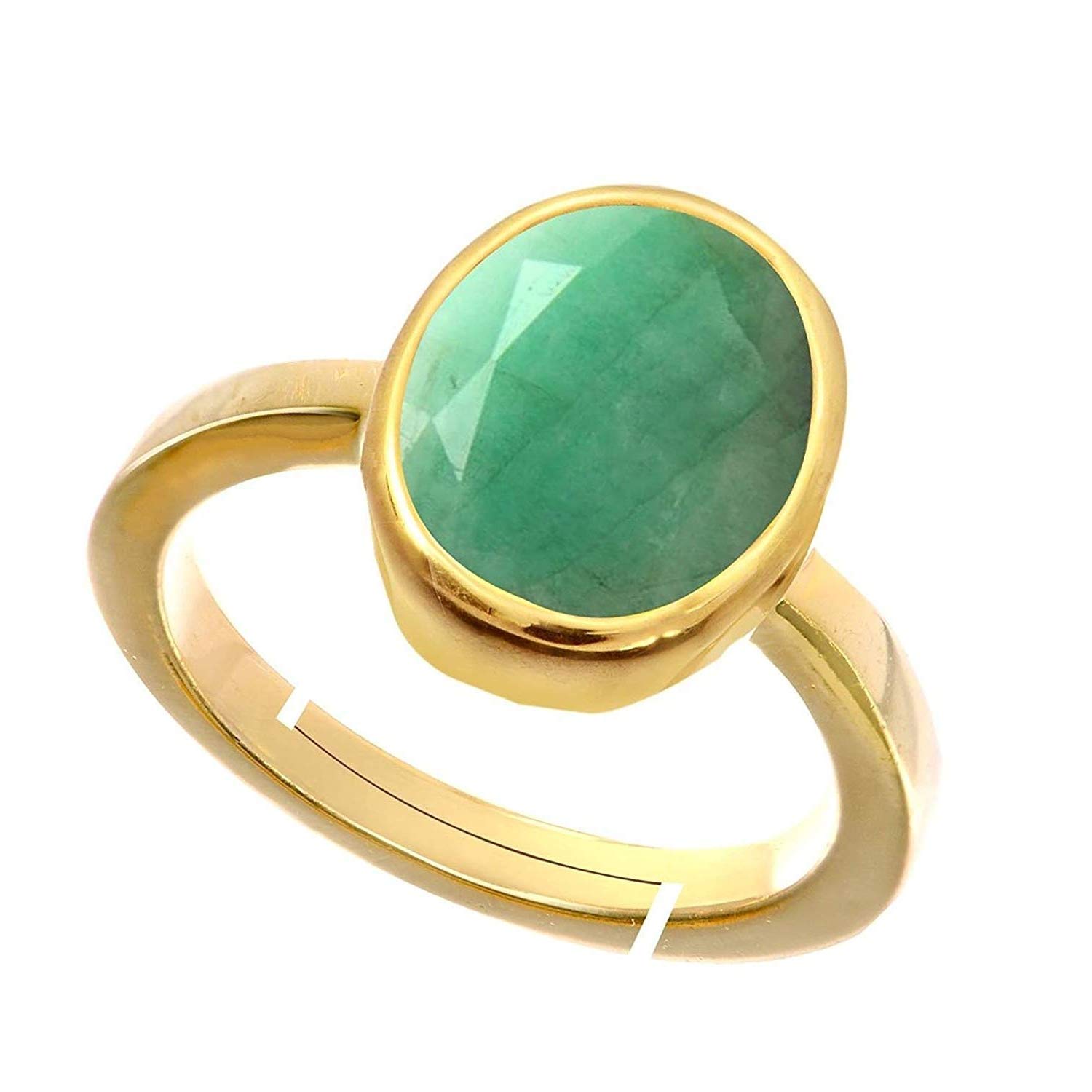 7.50 Carat Colombian Emerald Gemstone Panna Gold plated Adjustable Ring for Women's and Men's By LAB -CERTIFIED-image-15