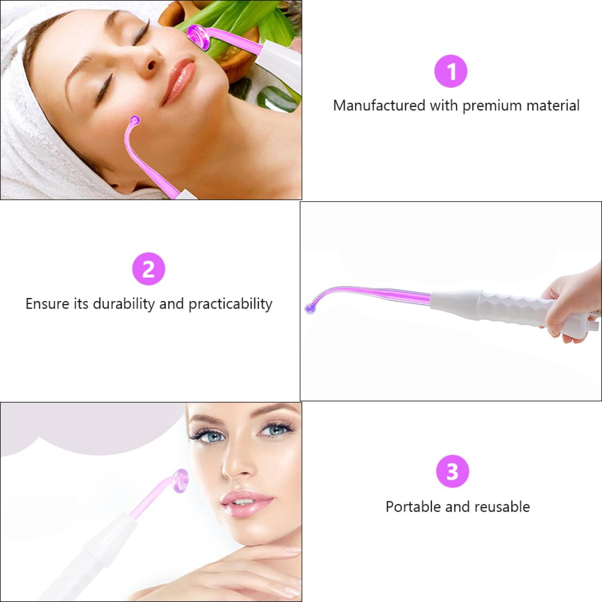 Dispositivo de Belleza de Alta Frecuencia 1 Juego Cabezales
