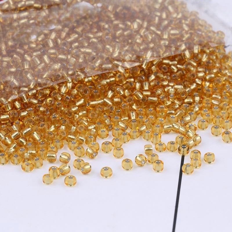 THAYLA 10000 szt. 4 mm niebieskie szklane koraliki z nasionami do produkcji biżuterii, małe koraliki do kucyka, koraliki ryżowe, koraliki do bransoletki, DIY, rękodzieło DIY